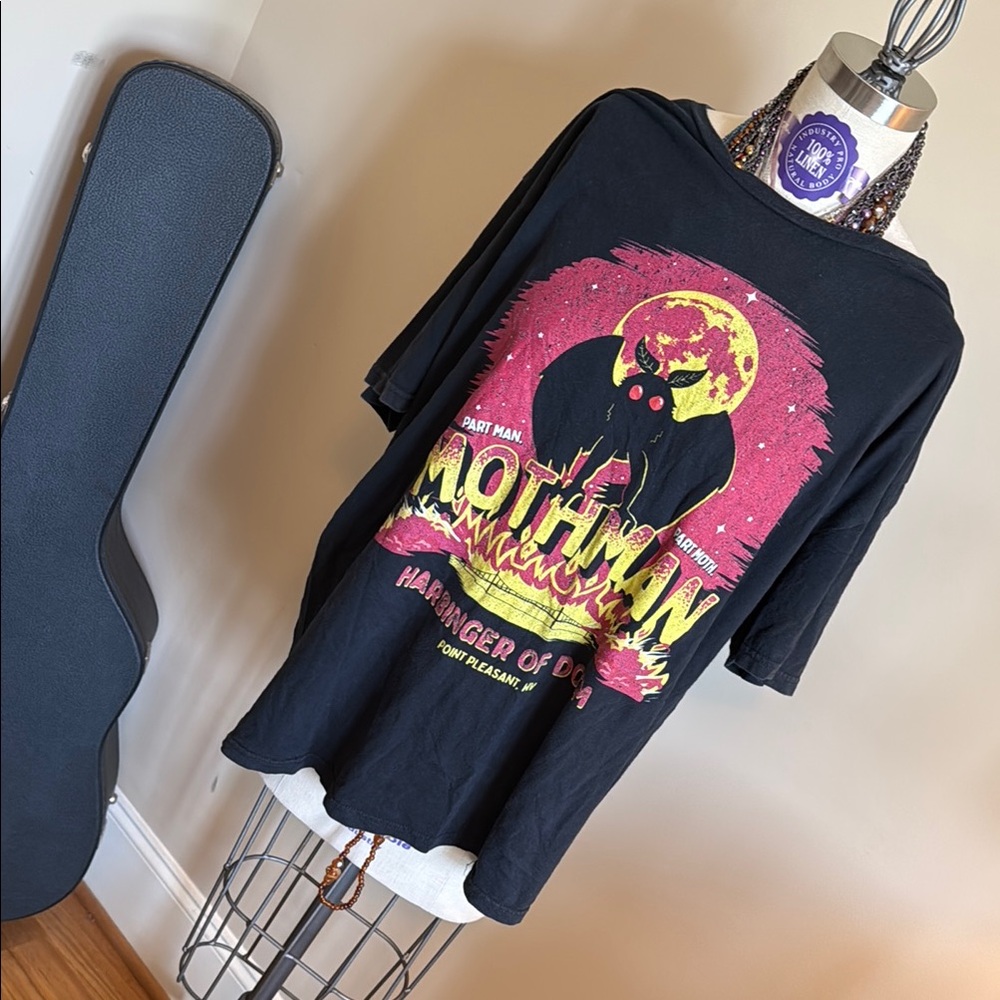 Mothman Graphic Black T-Shirt